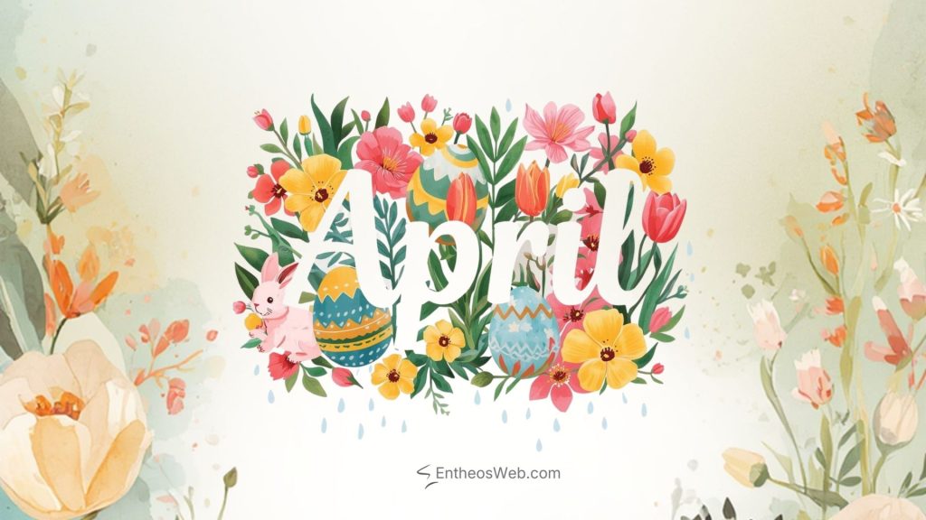 April desktop wallpaper floral and easter