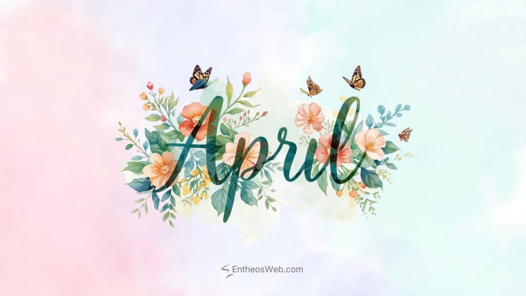 April desktop wallpaper flowers and butterflies