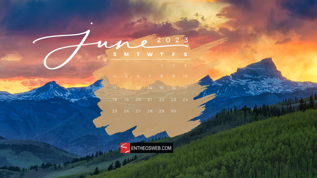 June Calendar Desktop Wallpaper Background for 2026 | EntheosWeb