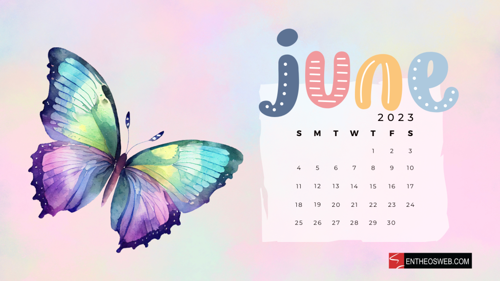 June Calendar Desktop Wallpaper Background for 2026 | EntheosWeb
