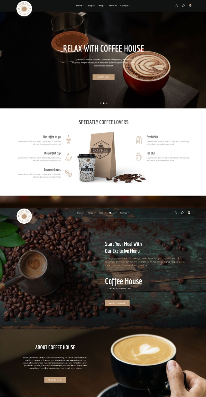 Coffee house   the elementor coffee wordpress theme