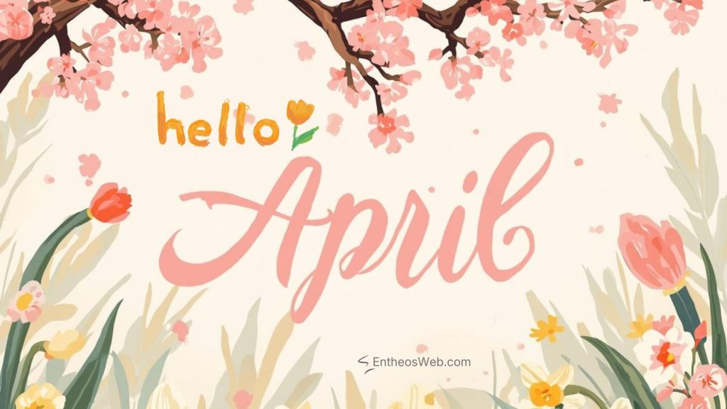 Hello april desktop wallpaper cherry blossoms and spring