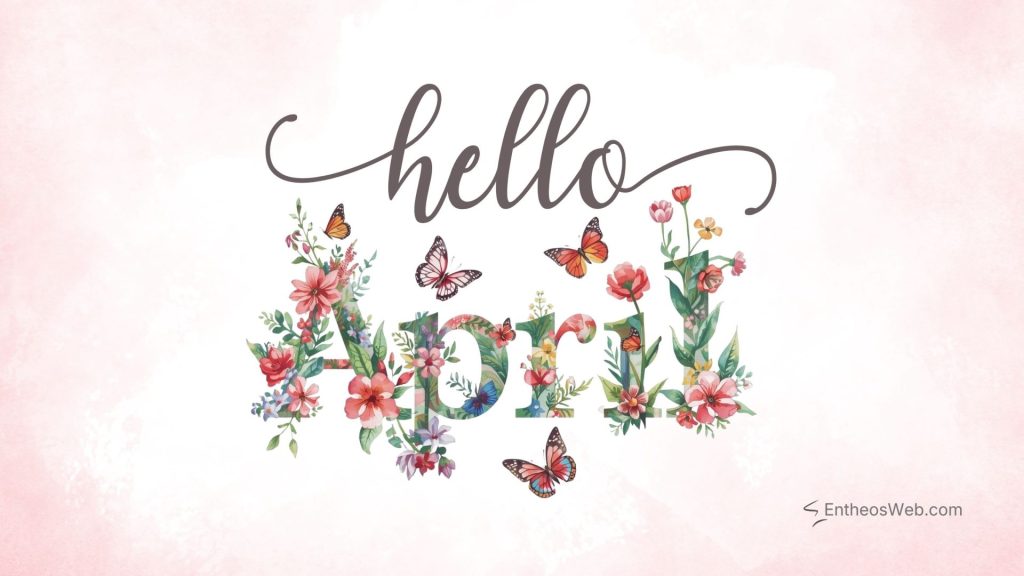 Hello april desktop wallpaper floral