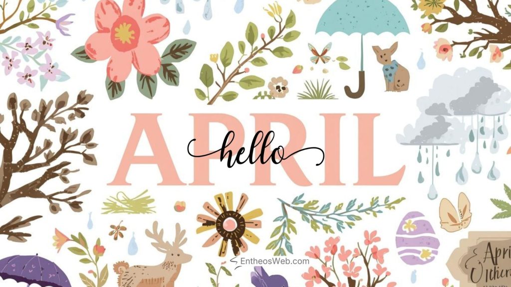 Hello april desktop wallpaper showers and spring