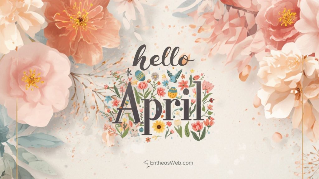 Hello april desktop wallpaper spring easter