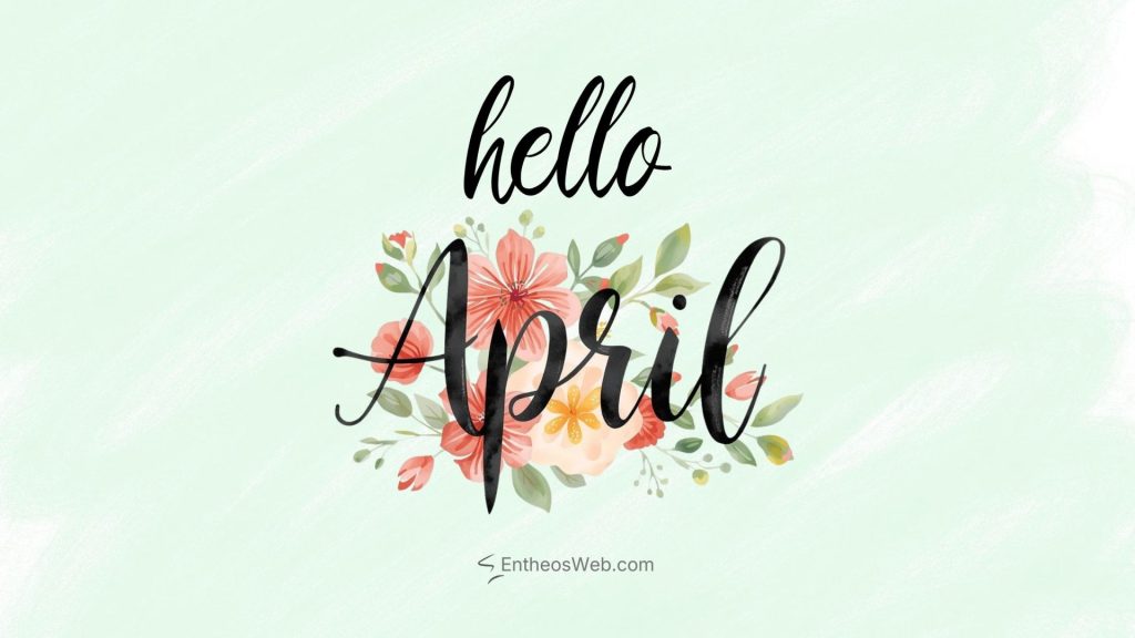 Hello desktop wallpaper april floral