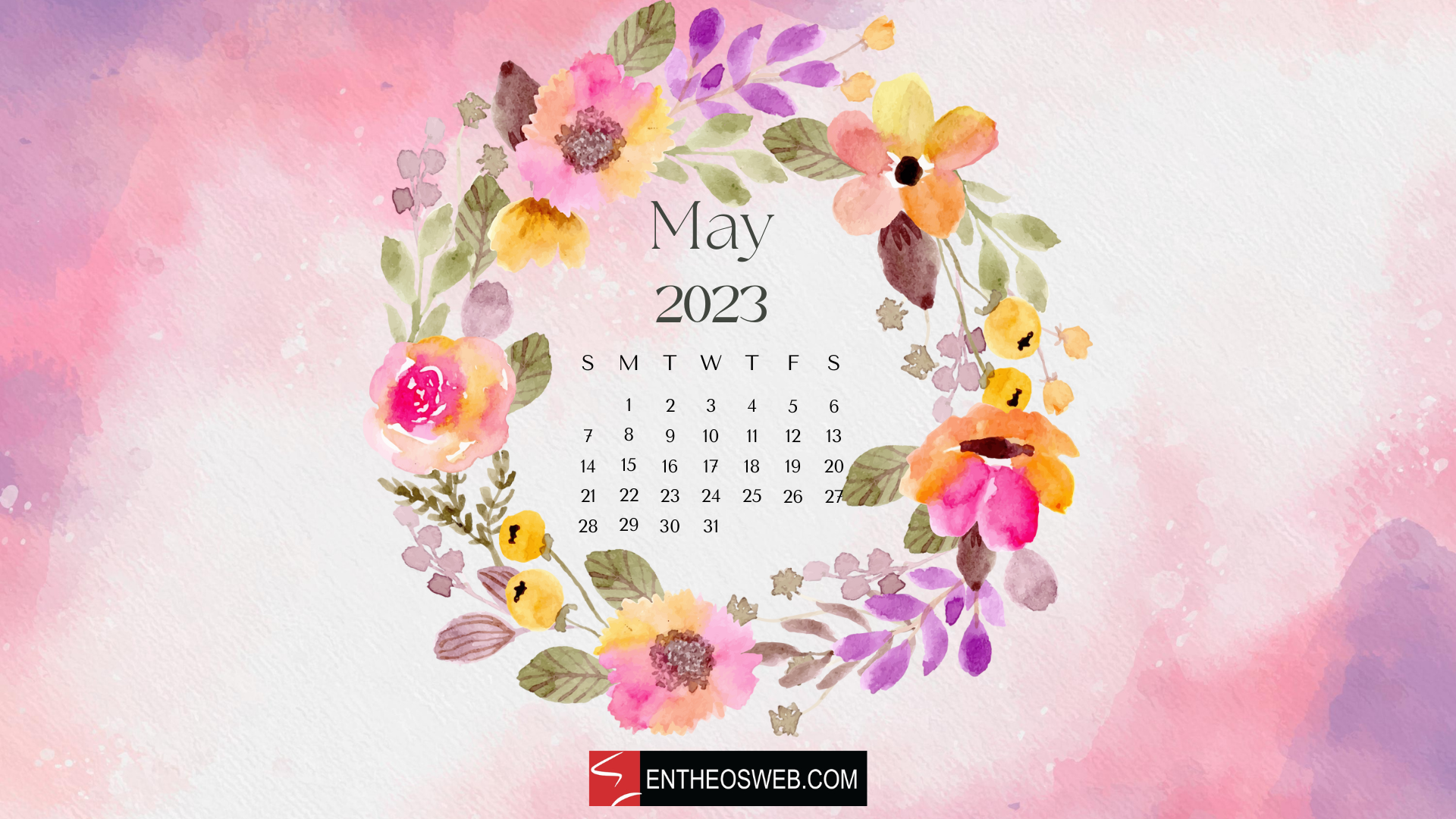 May Desktop Calendar Wallpaper | EntheosWeb