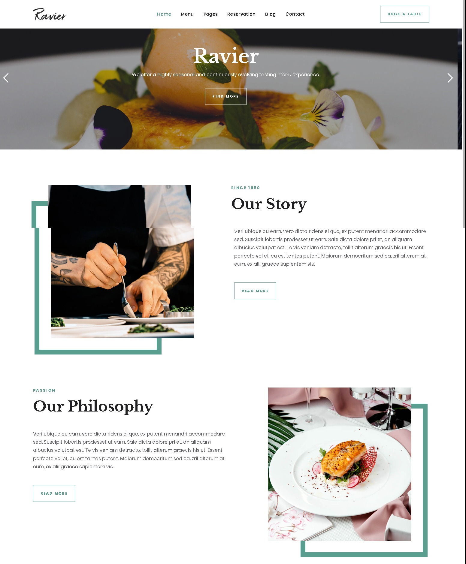 Ravier   elegant restaurant wordpress theme