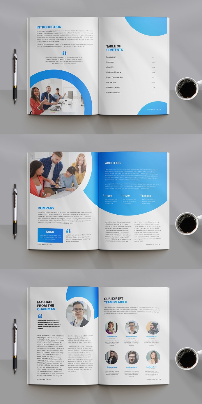 Company brochure layout template