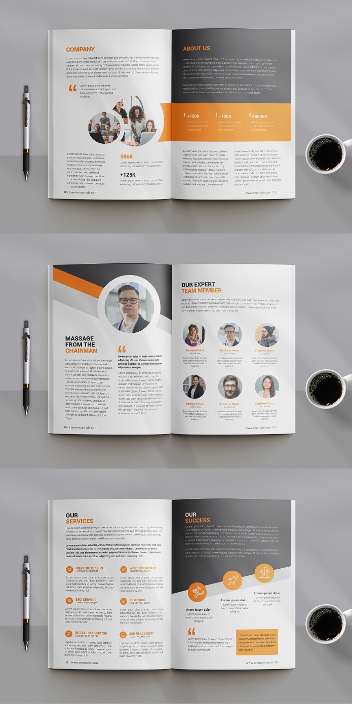 Corporate brochure template design