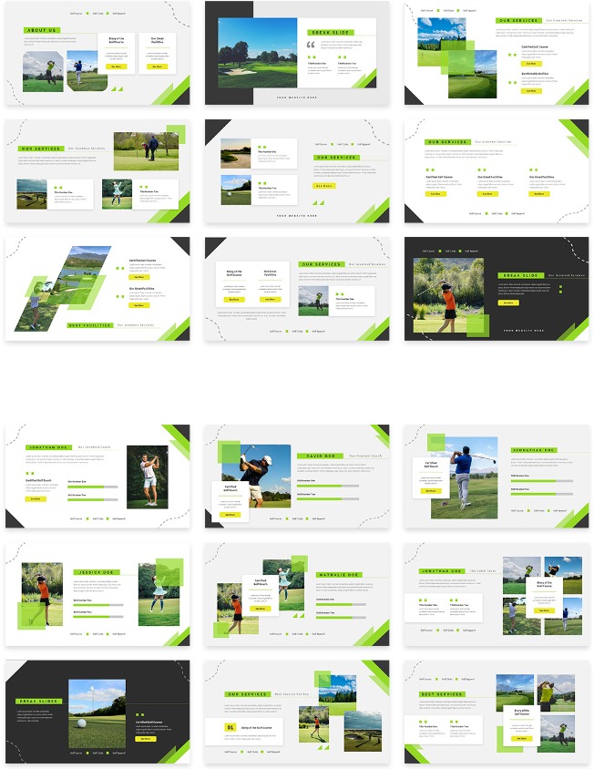 Golfa   golf keynote template