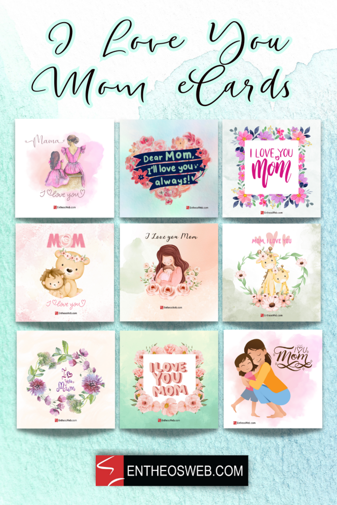 I love you mom ecards pin