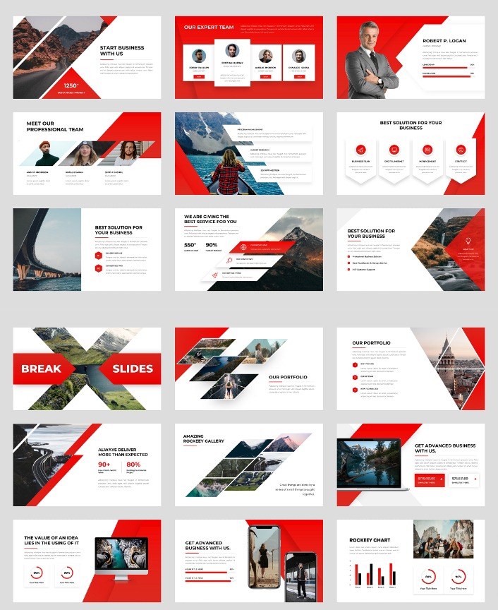 Rockeey   company profile  business keynote template