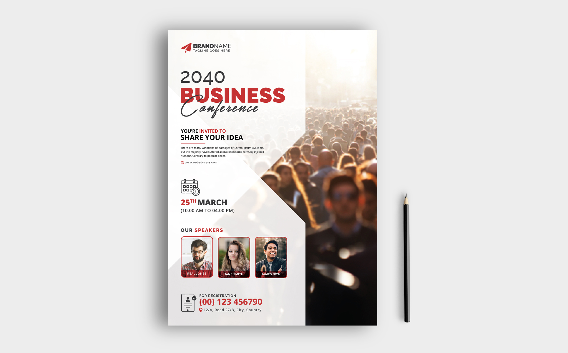 Conference Flyer, Leaflet, Pamphlet for Annual General Meeting, Seminar, Lecture, Workshop V8
