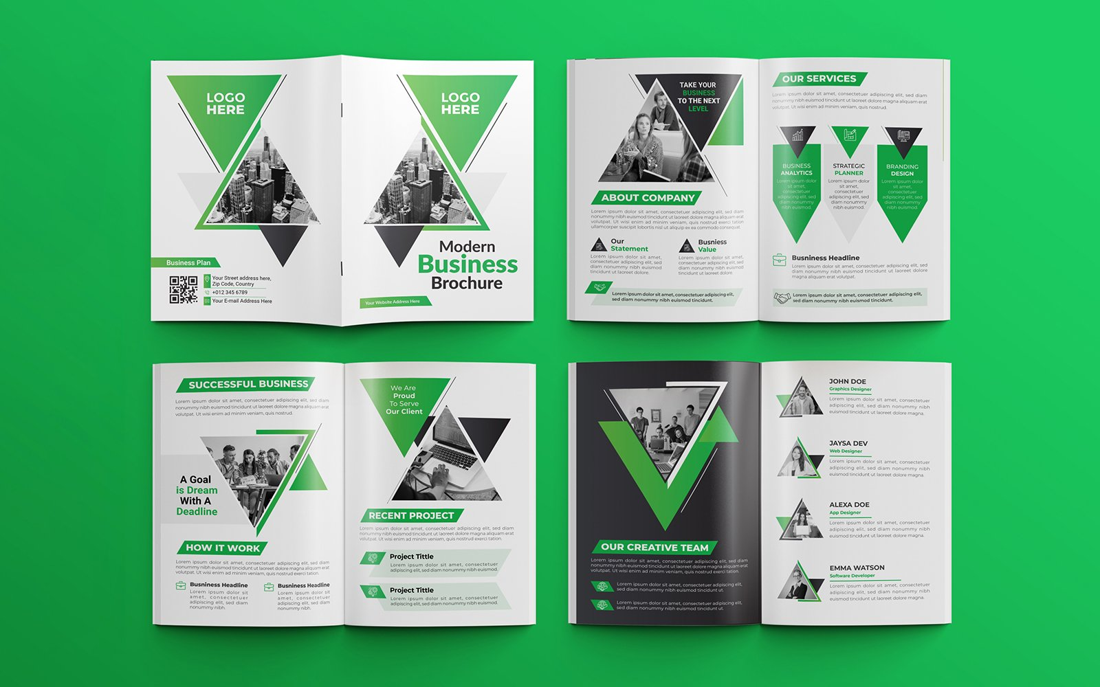 Image 37 | 8 page business brochure templates creative and modern designs | entheosweb 8 pages modern business proposal multipurpose brochure template