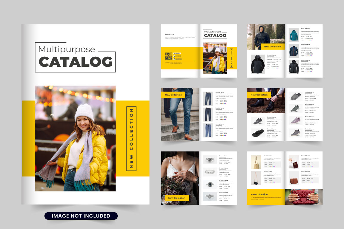 Modern fashion product catalog vector