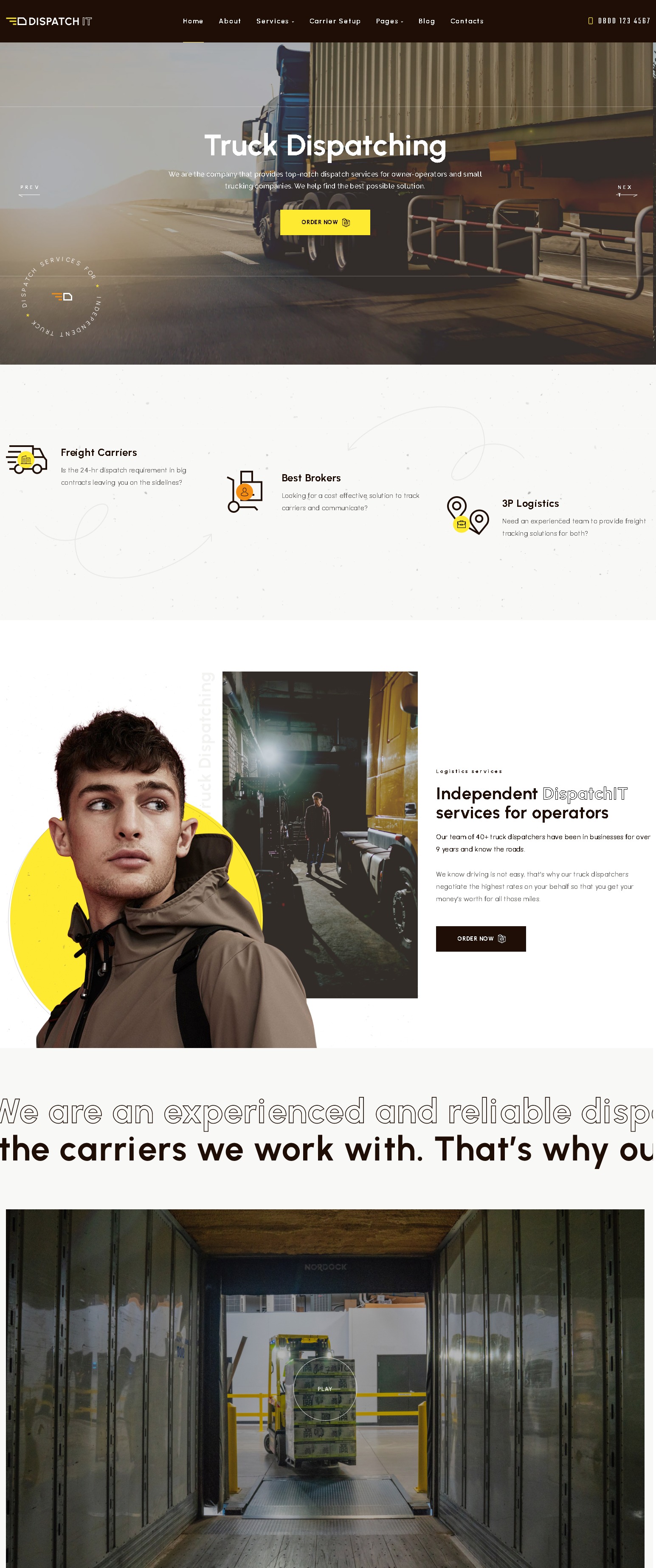 Dispatchit   logistics freight dispatch wordpress theme