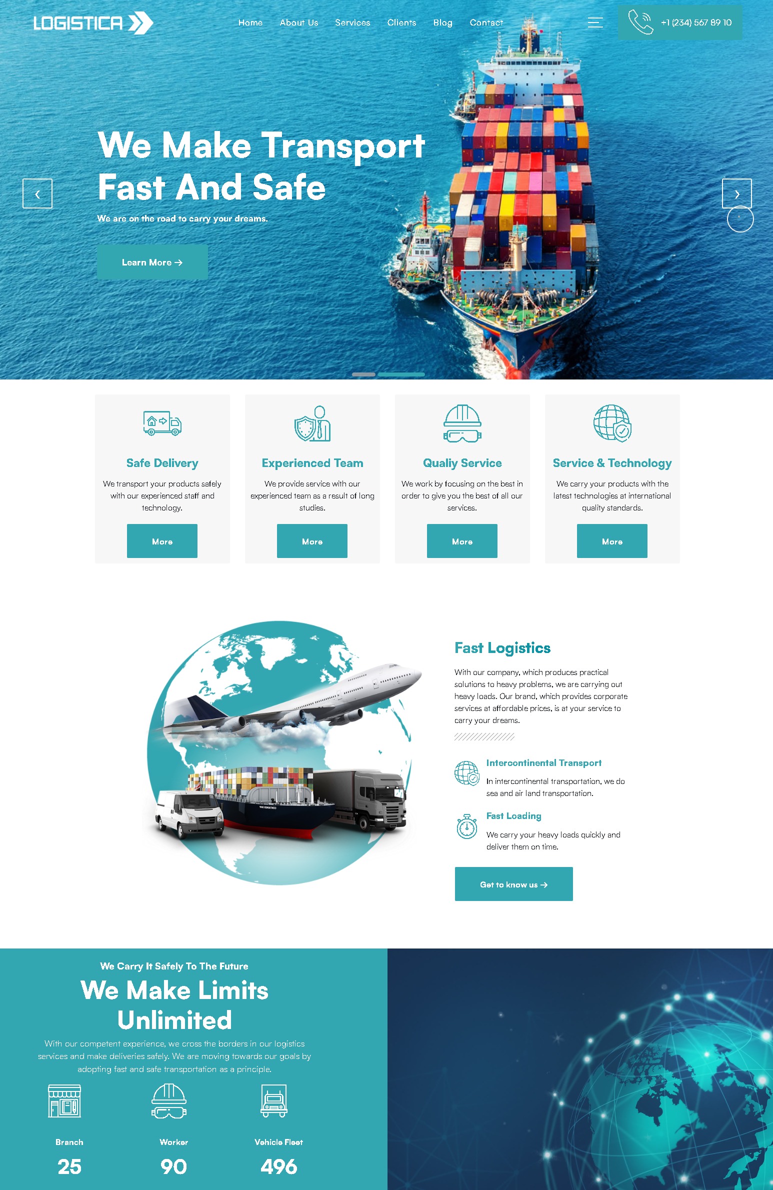 Logistica   logistic  transportation service wordpress theme