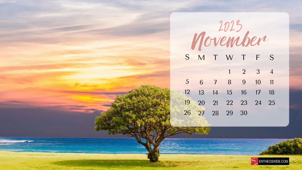 November 2023 calendar desktop wallpaper