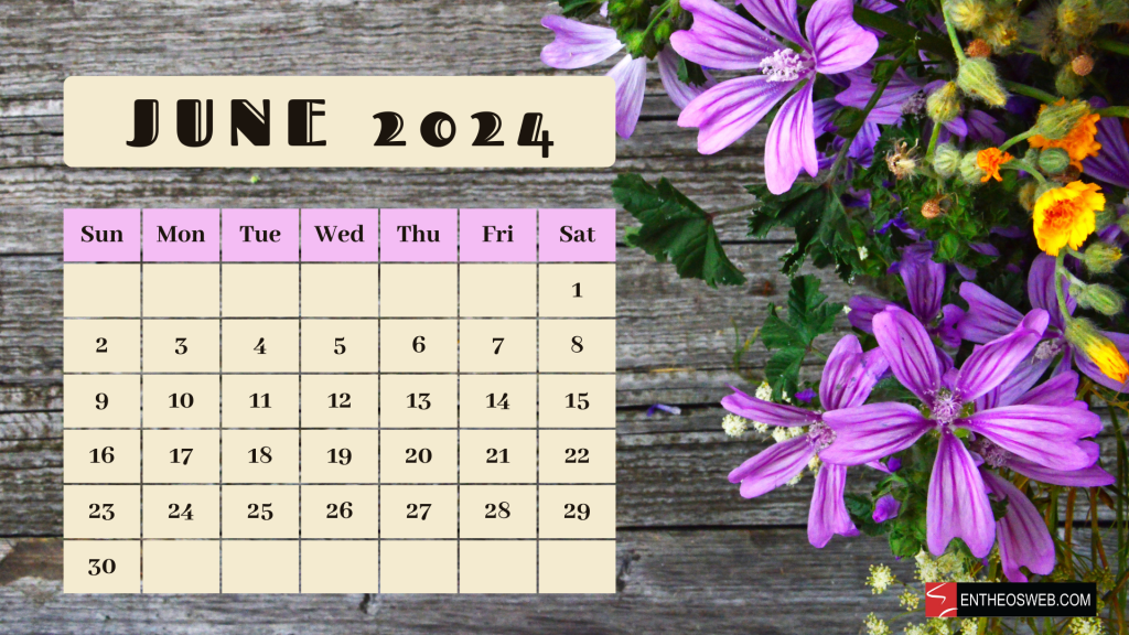 Flowers 2024 Calendar – Printable & Desktop Wallpaper | EntheosWeb