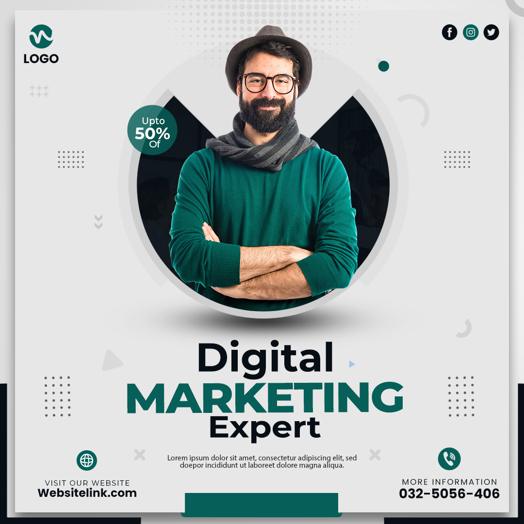 Digital marketing expert agency and corporate social media post template