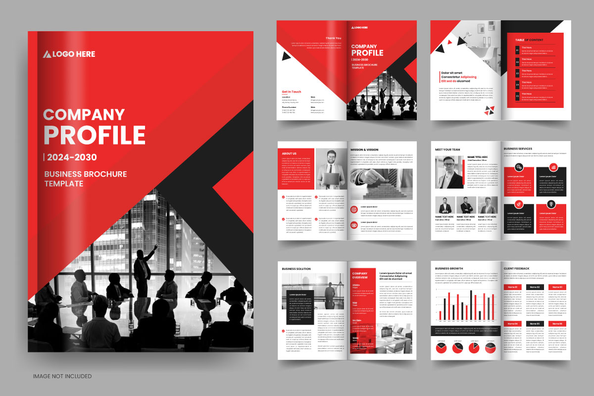 Image 6 | Company Profile Brochure Design Templates | Entheosweb Corporate company profile multipage business brochure template design