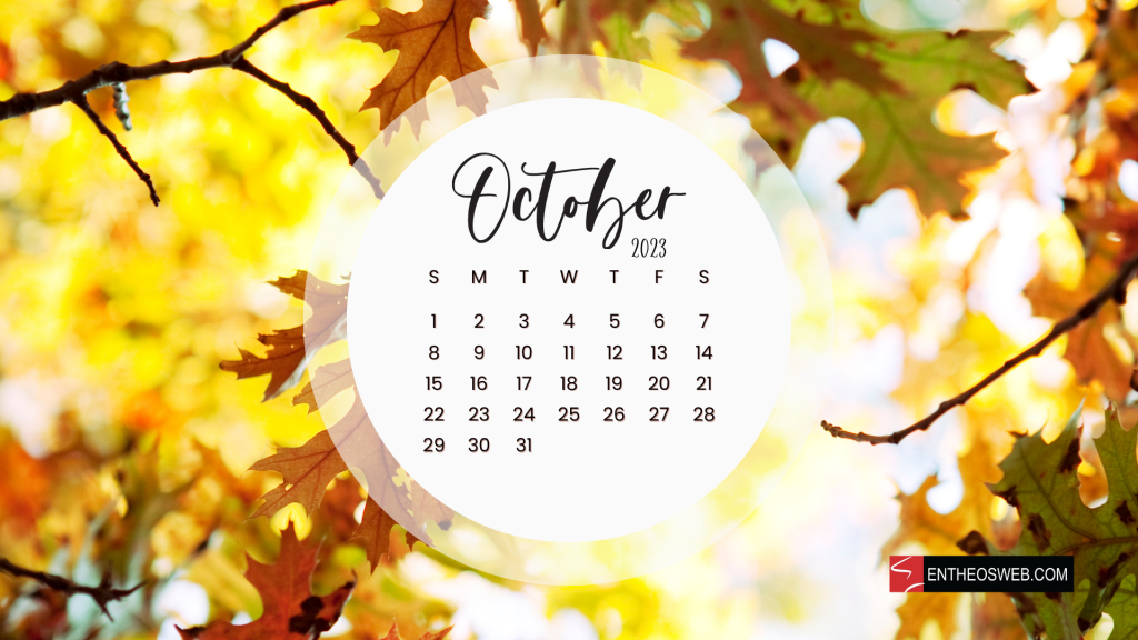 October Calendar Desktop Wallpaper Backgrounds EntheosWeb
