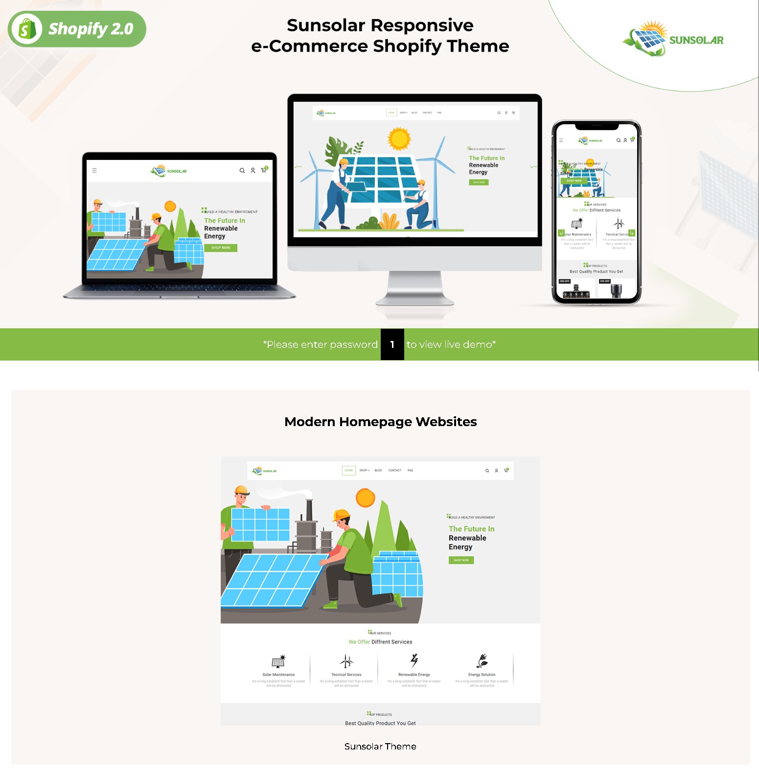 Sunsolar   solar energy ecommerce modern premium shopify theme