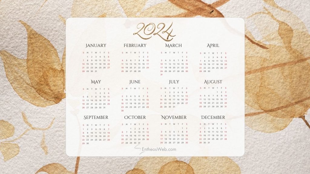 2024 Calendars Free Pdf Downloads Entheosweb