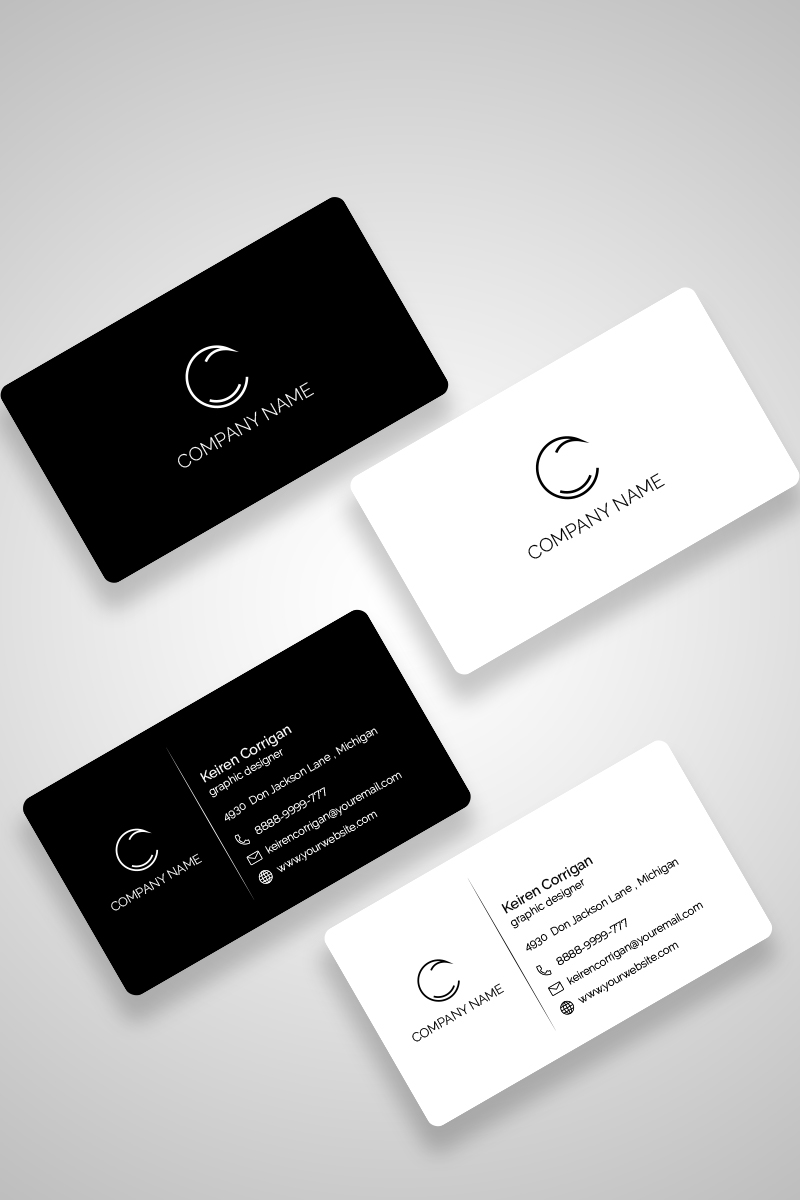 Image 1 | Creative Black White Business Card Design Templates | Entheosweb Image 1