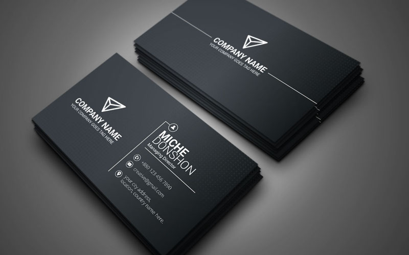 Image 10 | Creative Black White Business Card Design Templates | Entheosweb Miche donshon black business card corporate identity template