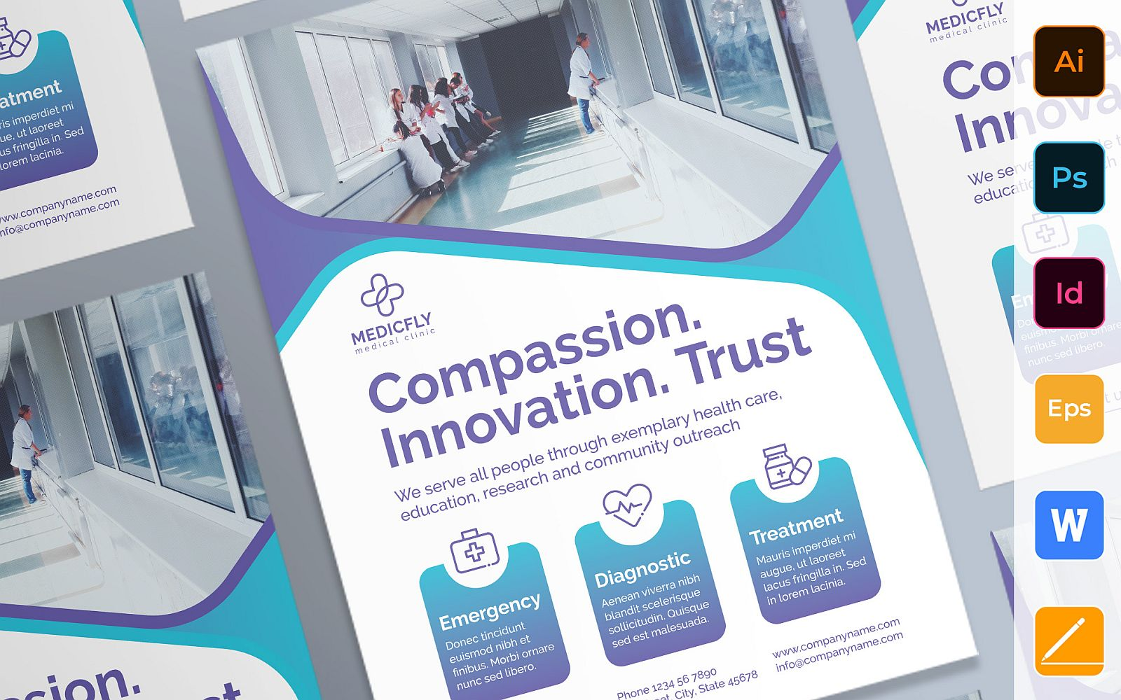 Image 22 | Creative Flyer Design Templates | Entheosweb Professional medical clinic flyer design template