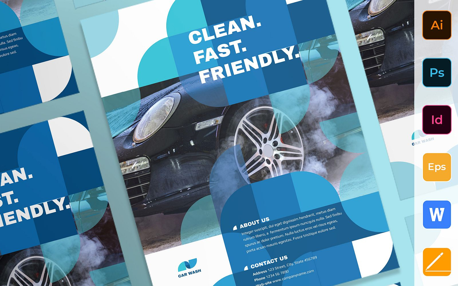 Image 27 | Creative Flyer Design Templates | Entheosweb Creative car wash poster corporate identity template