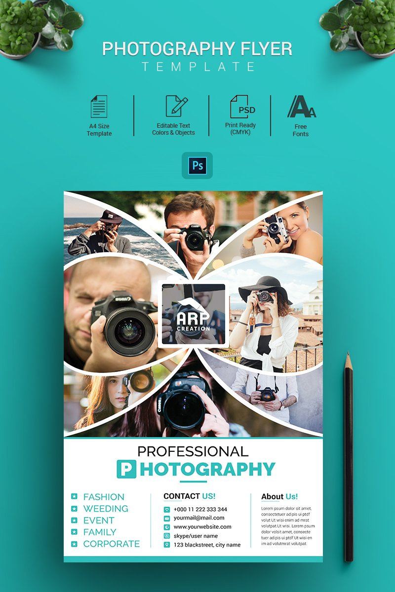 Image 32 | Creative Flyer Design Templates | Entheosweb Agency photography flyer corporate identity template