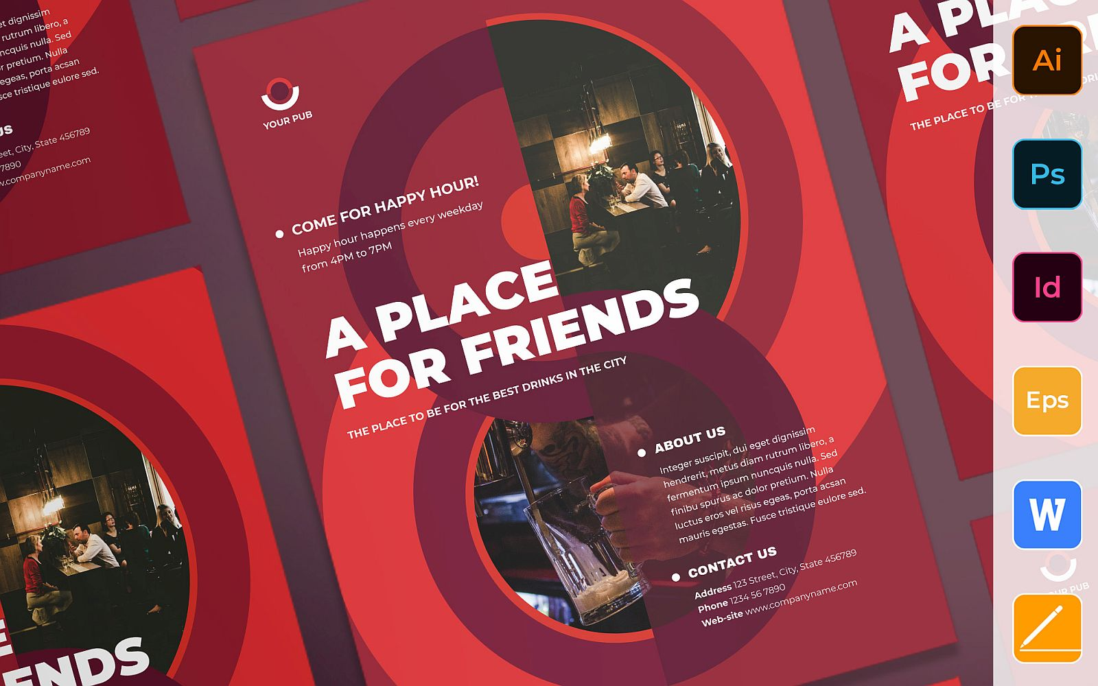 Image 34 | Creative Flyer Design Templates | Entheosweb Ready to use pub poster corporate identity template