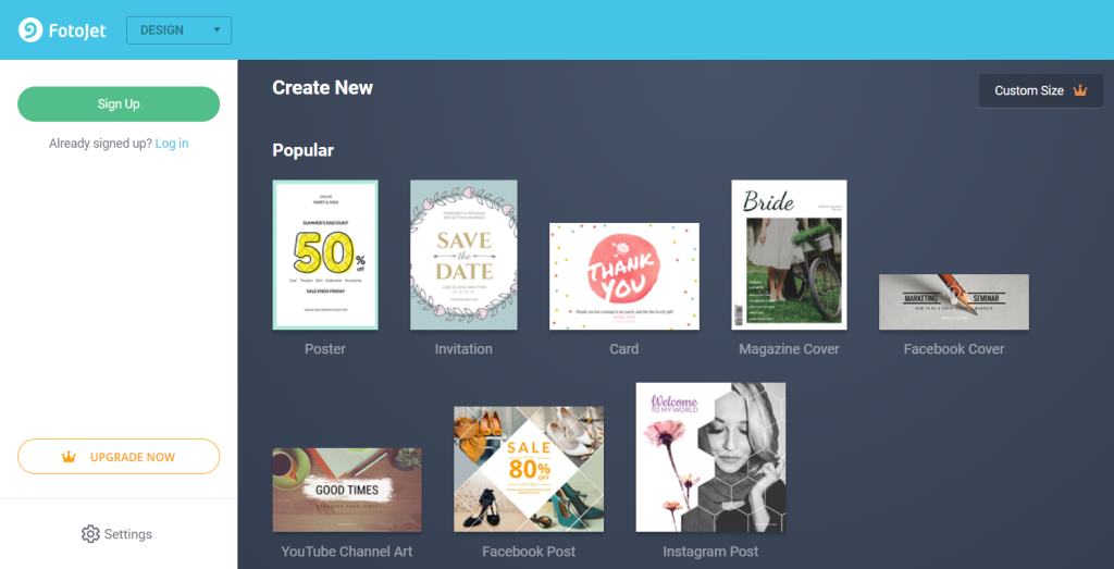 Fotojet    free tools for creating social media graphics online
