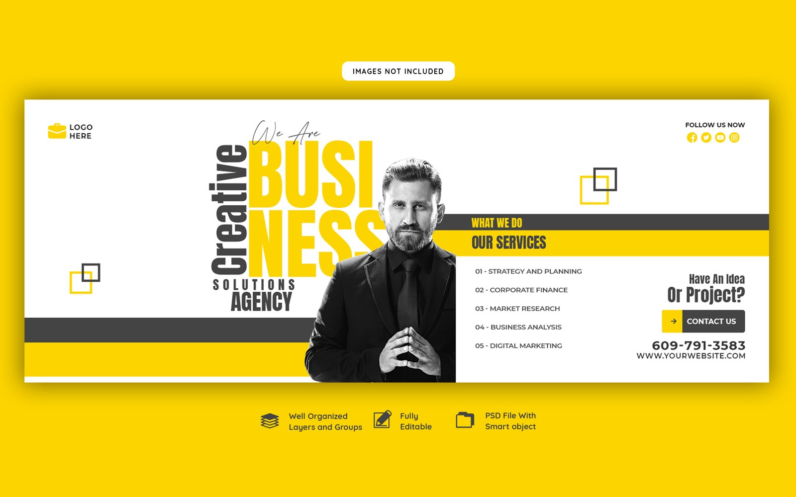 Digital marketing agency social media cover template