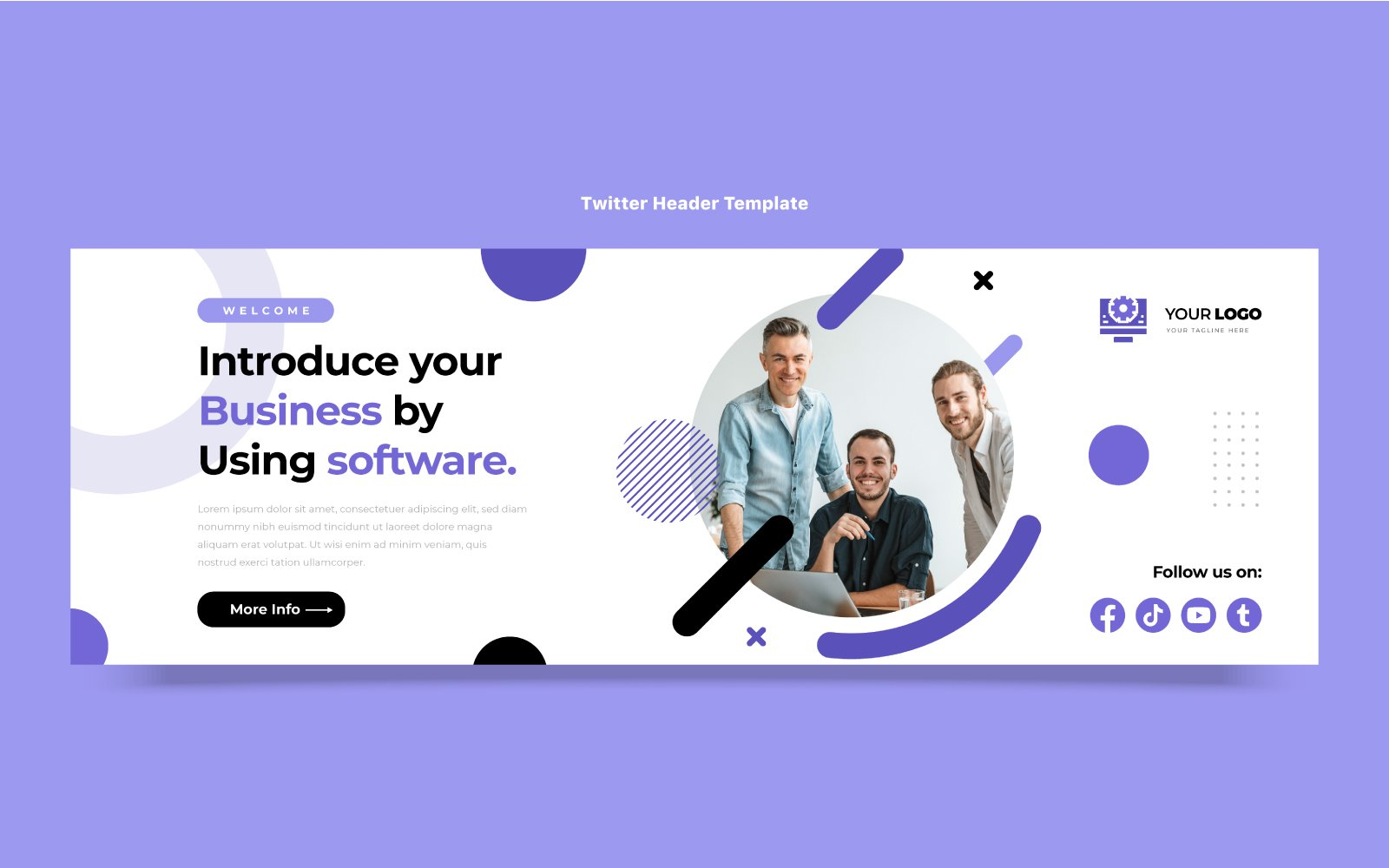 Business marketing agency social media post banner cover template