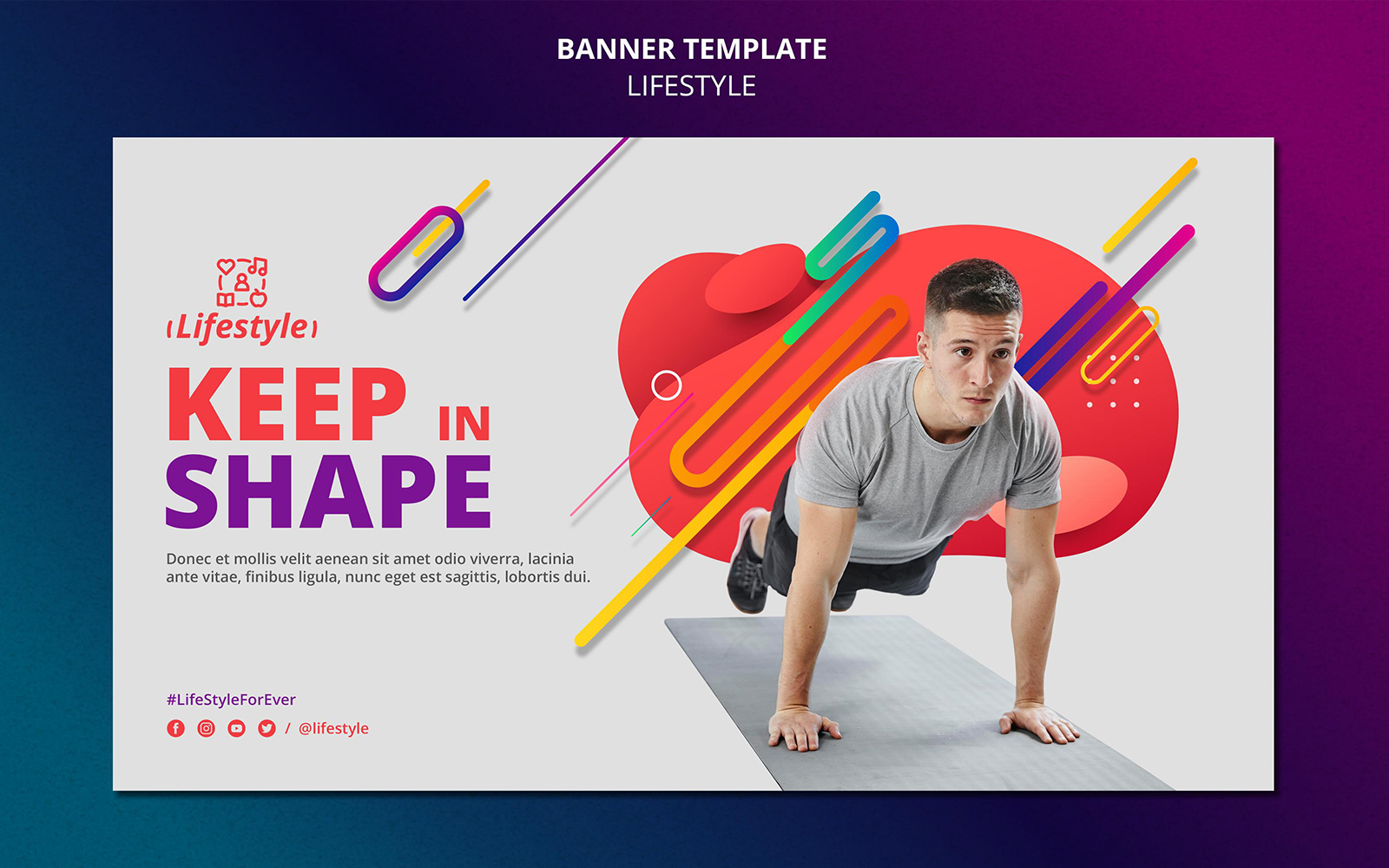 Lifestyle social media banner template