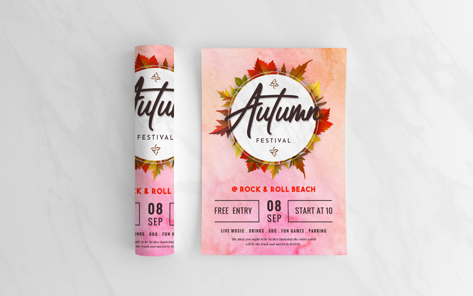 Autumn flyerposter template