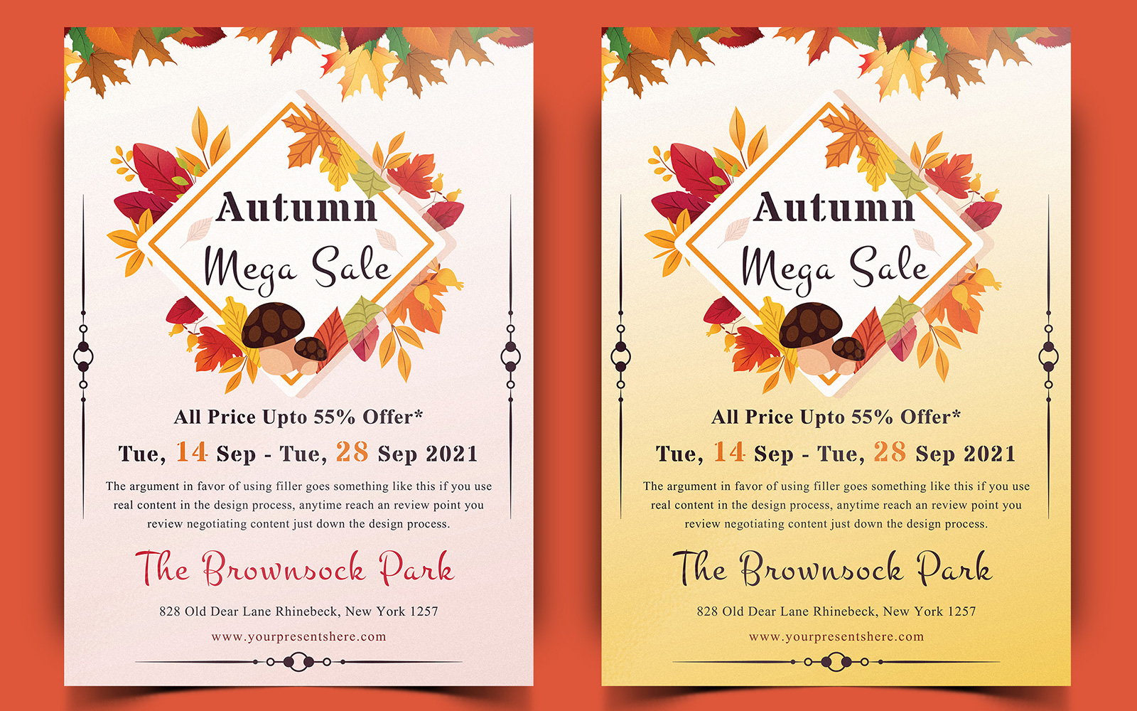 Autumn festival flyer design