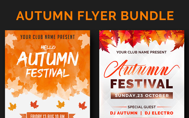 Autumn flyer bundle   corporate identity template