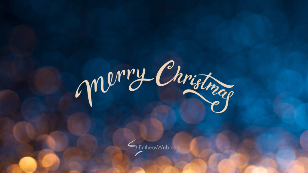 Merry christmas desktop laptop wallpaper   blue background