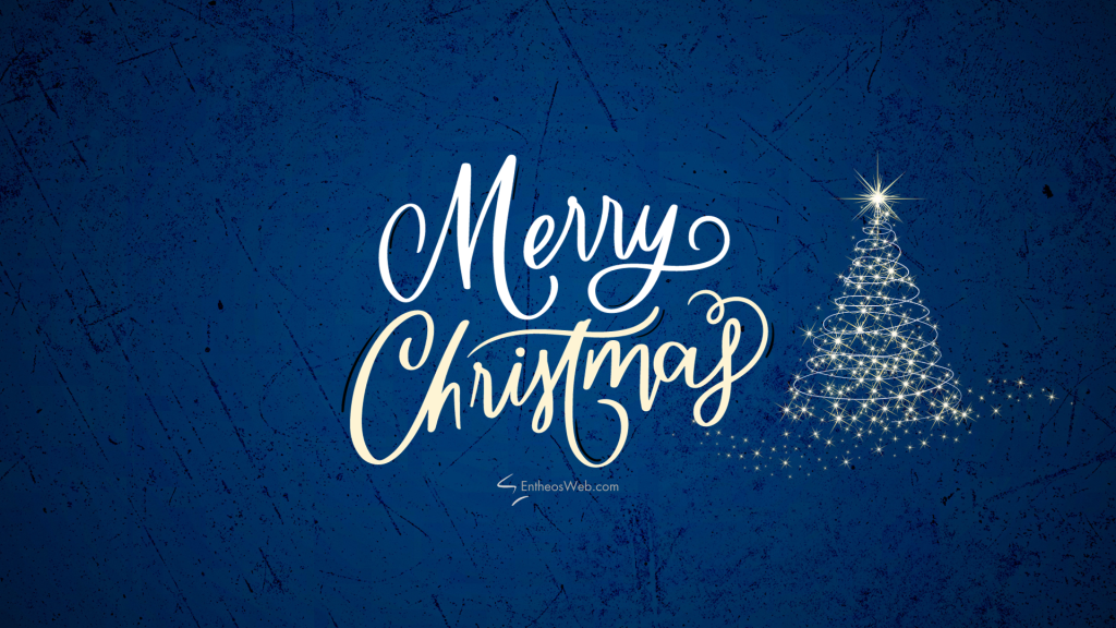 Sparkling christmas tree wallpaper background