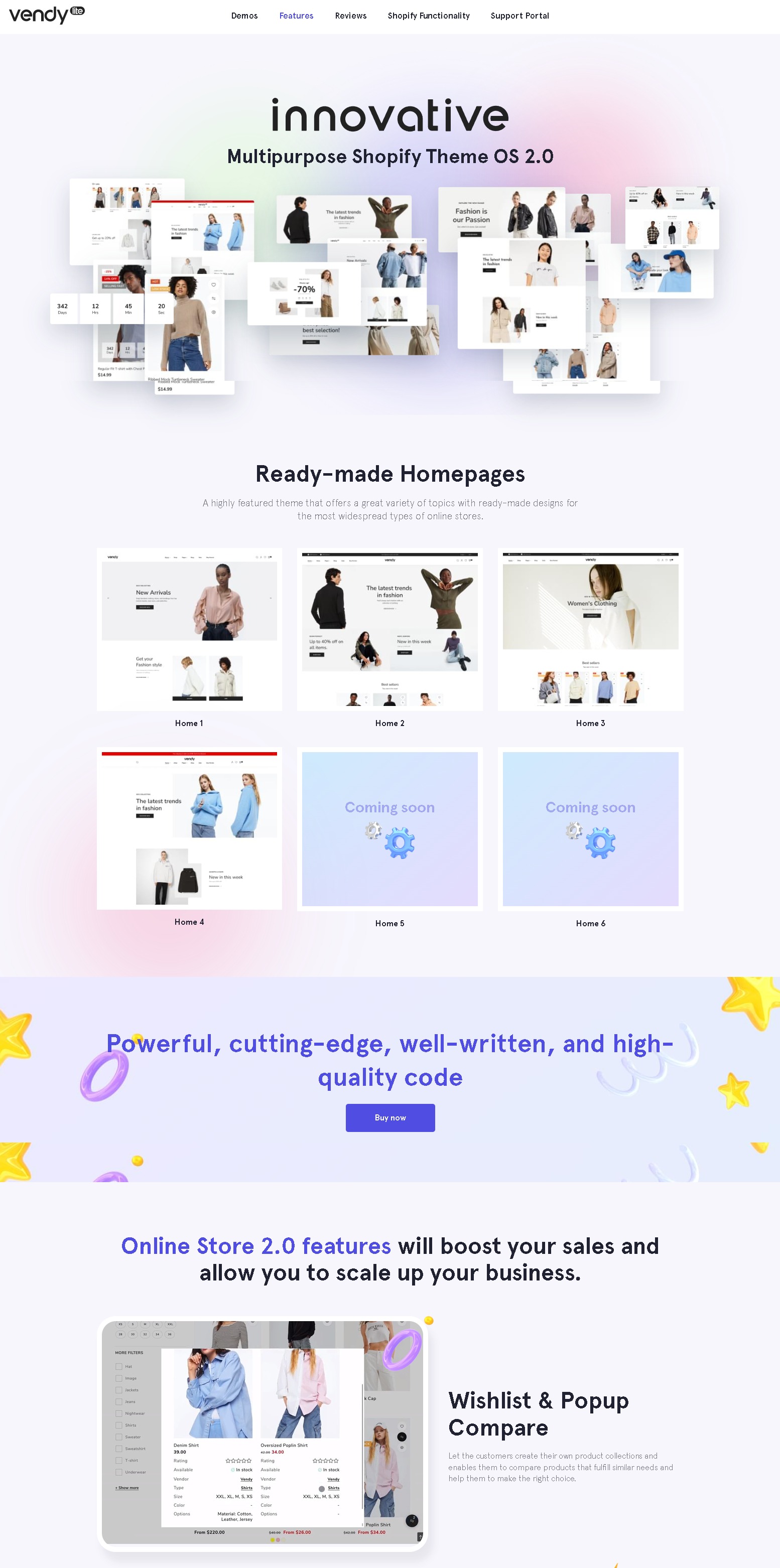 Vendy lite   innovative multipurpose shopify theme os 2 0