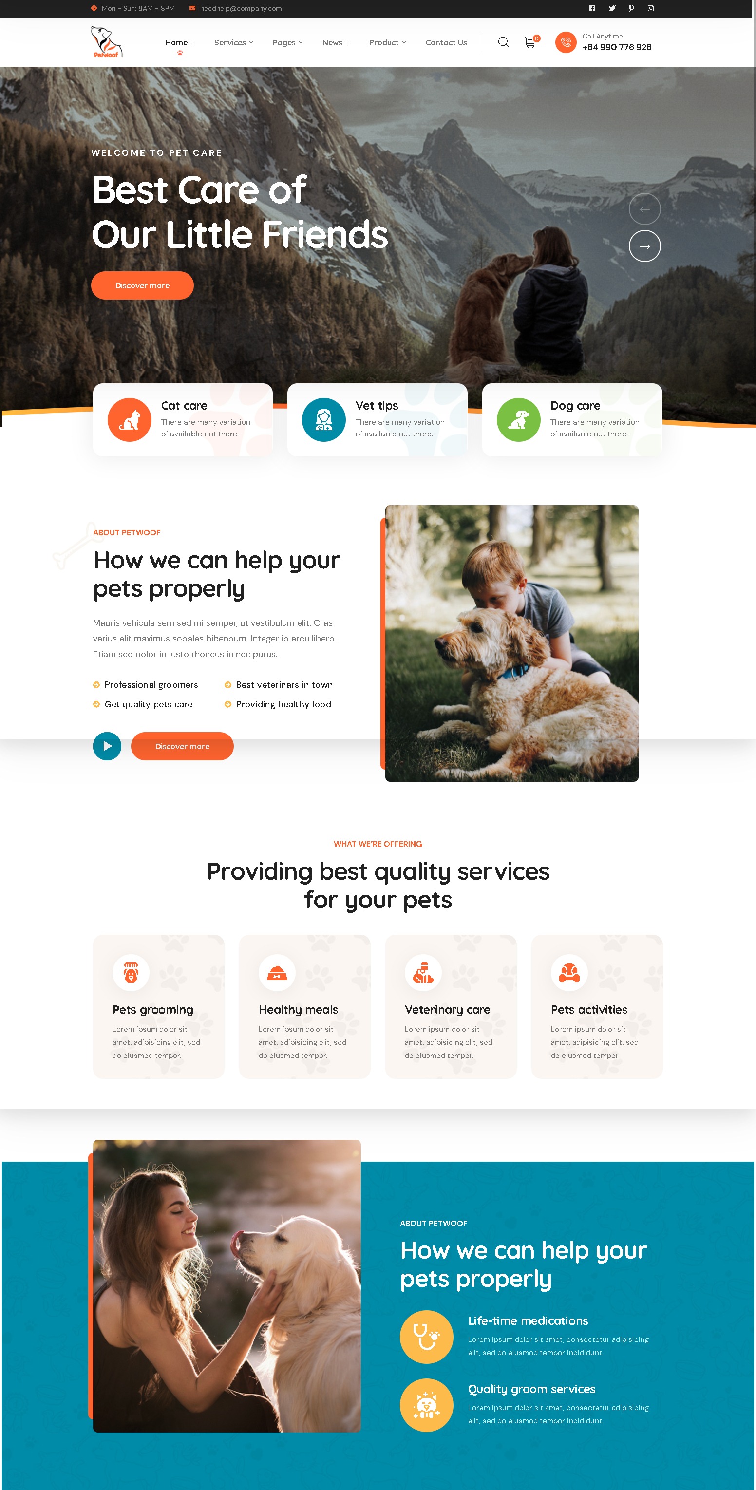 Petwoof   pet care  pet shop wordpress theme