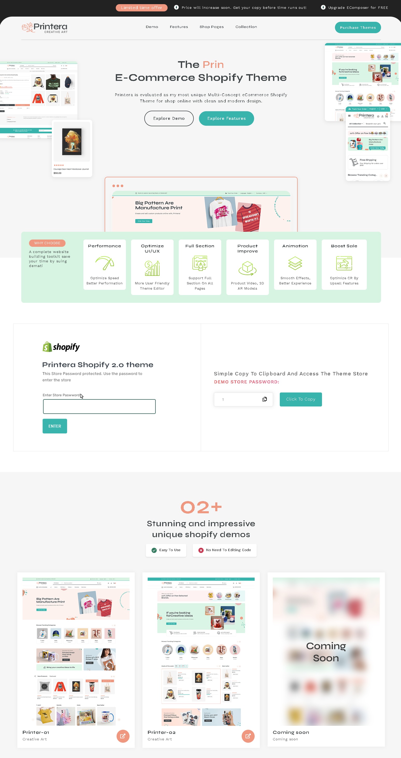 Printera   printing company  design shopify 2 0 theme