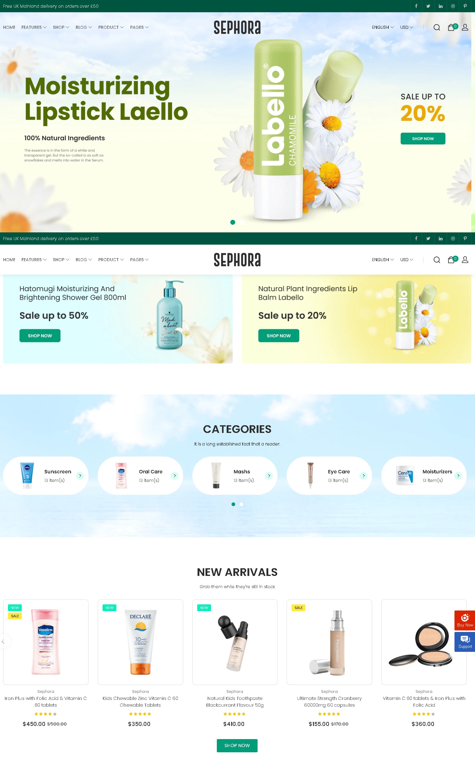 Sephora   shopify 2 0 beauty cosmetic theme