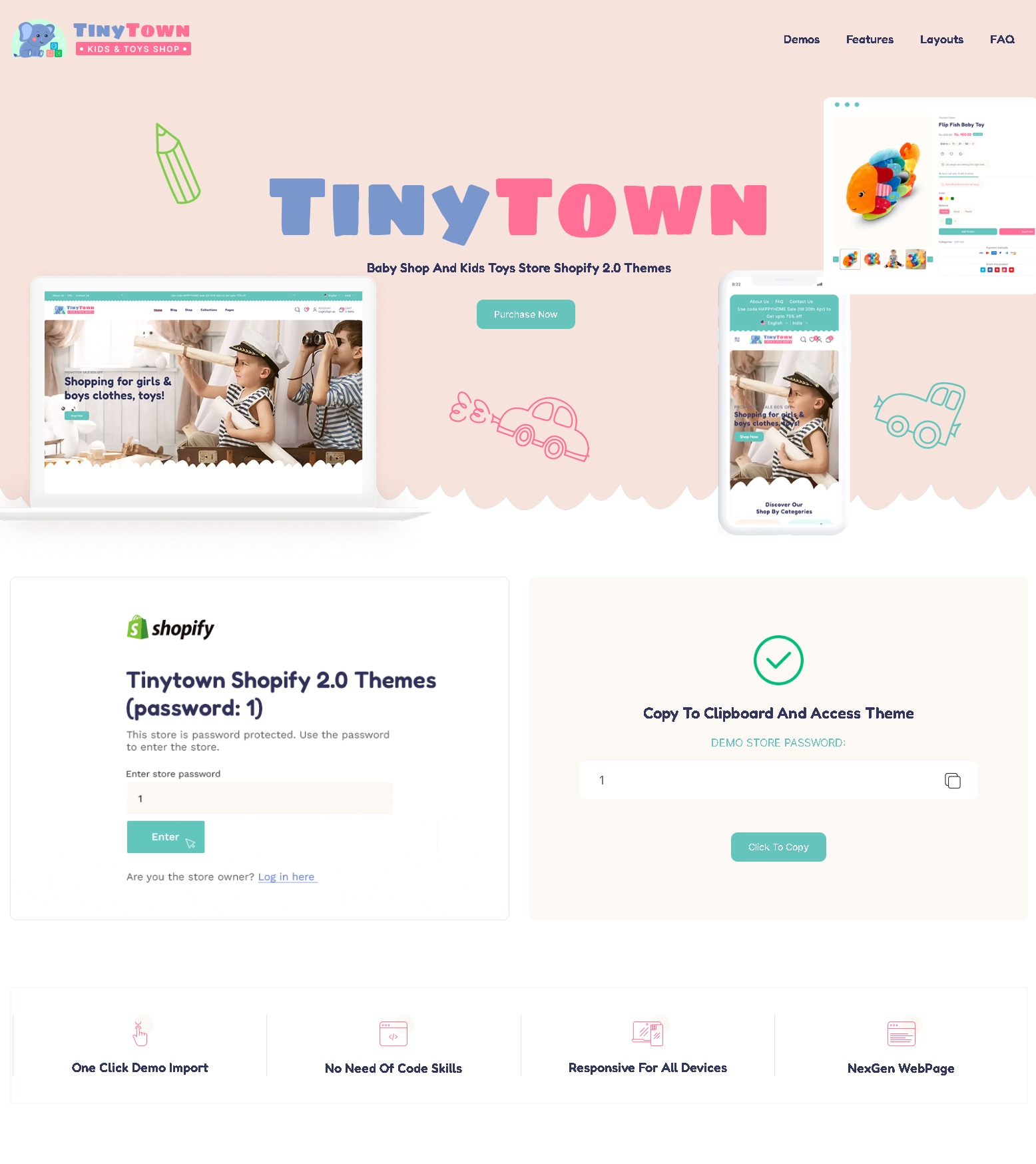 Tiny town   baby shop and kids toys store shopify 2 0 themes