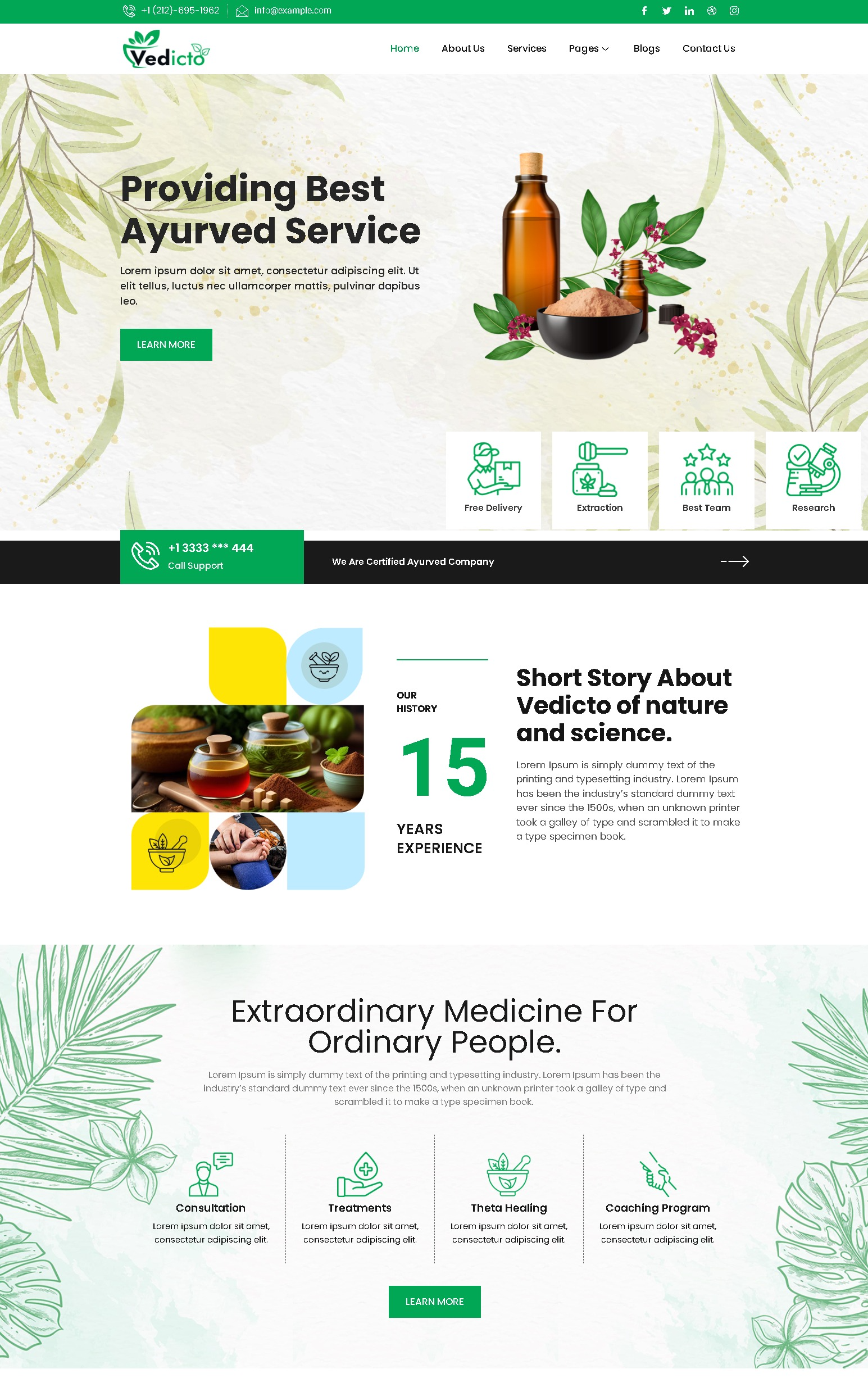 Vedicto ayurved and herbal products wordpress theme
